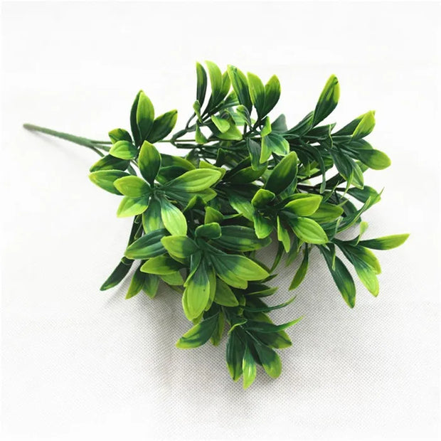 Home Garden Outdoor Wedding Decoration Fake Flower Accessory Plante Artificielle 7 Fork Plastic Fern Grass Green Leaf Fake Plant