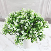 Home Garden Outdoor Wedding Decoration Fake Flower Accessory Plante Artificielle 7 Fork Plastic Fern Grass Green Leaf Fake Plant