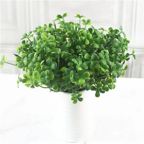 Home Garden Outdoor Wedding Decoration Fake Flower Accessory Plante Artificielle 7 Fork Plastic Fern Grass Green Leaf Fake Plant