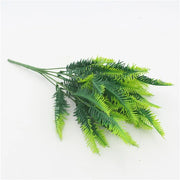 Home Garden Outdoor Wedding Decoration Fake Flower Accessory Plante Artificielle 7 Fork Plastic Fern Grass Green Leaf Fake Plant