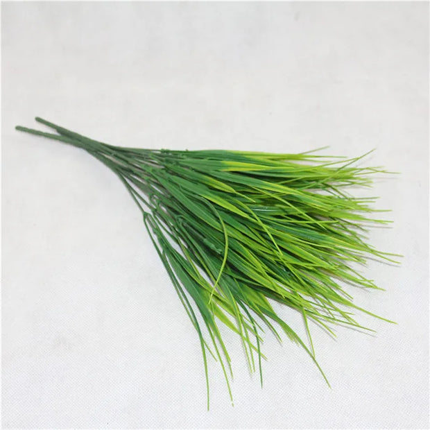 Home Garden Outdoor Wedding Decoration Fake Flower Accessory Plante Artificielle 7 Fork Plastic Fern Grass Green Leaf Fake Plant