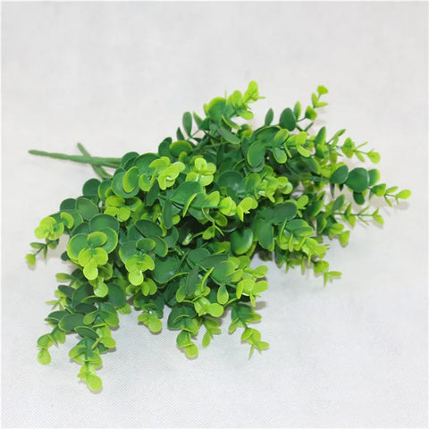 Home Garden Outdoor Wedding Decoration Fake Flower Accessory Plante Artificielle 7 Fork Plastic Fern Grass Green Leaf Fake Plant