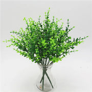 Home Garden Outdoor Wedding Decoration Fake Flower Accessory Plante Artificielle 7 Fork Plastic Fern Grass Green Leaf Fake Plant