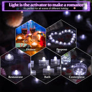 LED Flameless Candles Light Waterproof Tea Lights Underwater Sumbersible Pool LED Lights Decoration Lamp Candle For Wedding Part