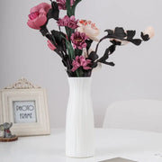 Plastic Flower Vase Imitation Ceramic Solid Color Flower Arrangement Container Living Room Decoration