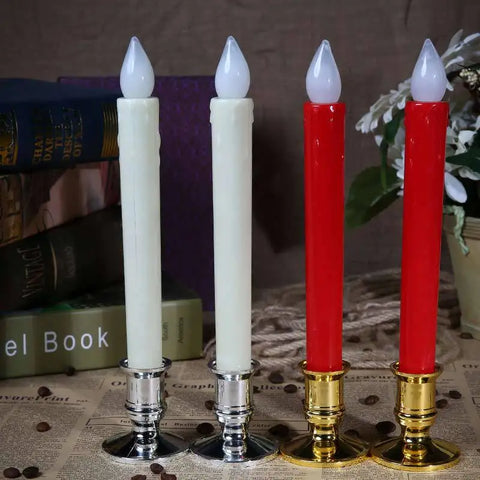 2/4pcs Traditional Shape Taper Standard Plastic Candle Holders Candlestick Wedding Dinner Decor for Electronic Candles ForParty