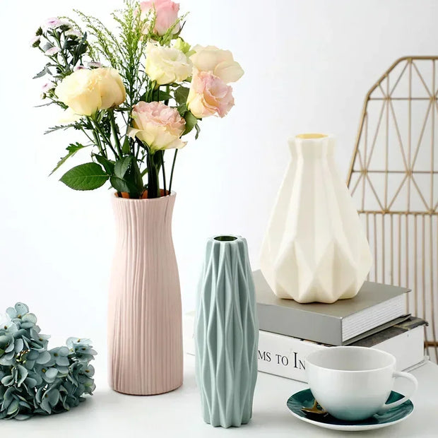 Modern vases decoration home Nordic Style Flower Arrangement Living Room Origami flower pot for interior