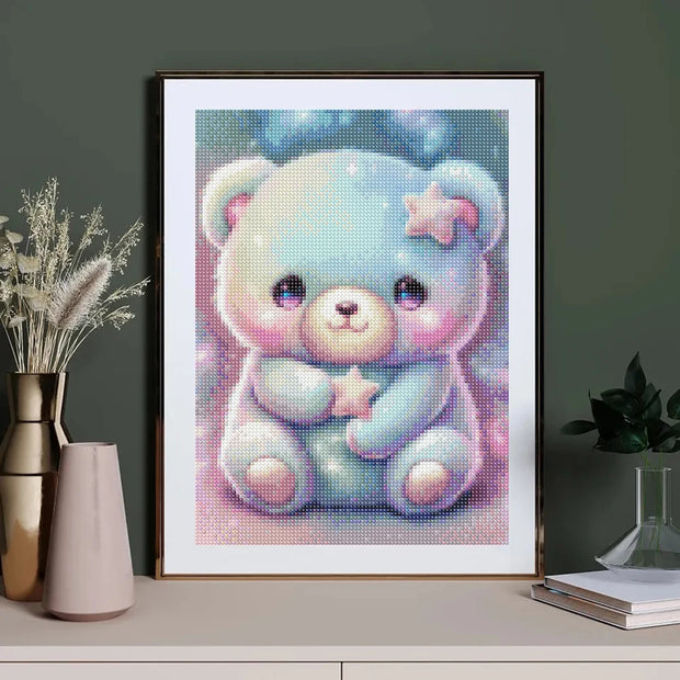 New Cute Little Bear Diamond Painting Art Picture Cartoon Animals Mosaic Cross Stitch Kit Full Diamond Embroidery Home Decor