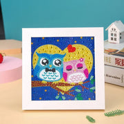 New DIY Children's Number Diamond Painting Cartoon Animal  Art Diamond Embroidery Rhinestone Stickers Set