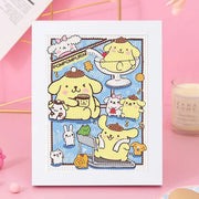 Sanrio Cartoon Diamond Painting DIY Kuromi moldey Diamond Sticker Handmade Decorative Painting Frame Dot Diamond Painting Gift