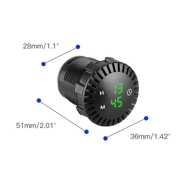 Car Panel Electronic Clock 12V/24V Automotive Touch Digital Clock LED Display Waterproof For Car Boat Motorcycle Dropshipping