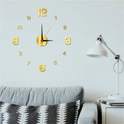 Wall Clock Glow at Night Frameless DIY Stereo Digital Clock for Home Living Room Office Wall Decroation 2024