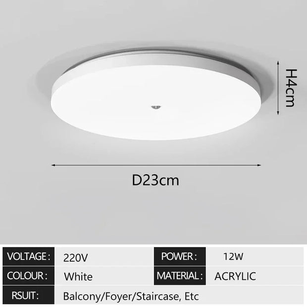 Motion Sensor LED Ceiling Light Human Infrared Sensing Light Porch Corridor Staircase Balcony Household Lighting Fixtures