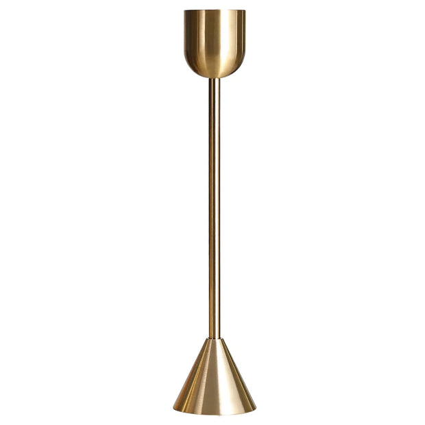 European Gold Candle Holder Metal Candlestick for Wedding Room Table Candle Stand Christmas New Year Bar Party Decoration