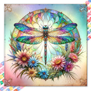 5D Diamond Painting Set Dragonfly and Hummingbird Full Round Rhinestone Art DIY Diamond Painting Home Wall Decoration Gifts