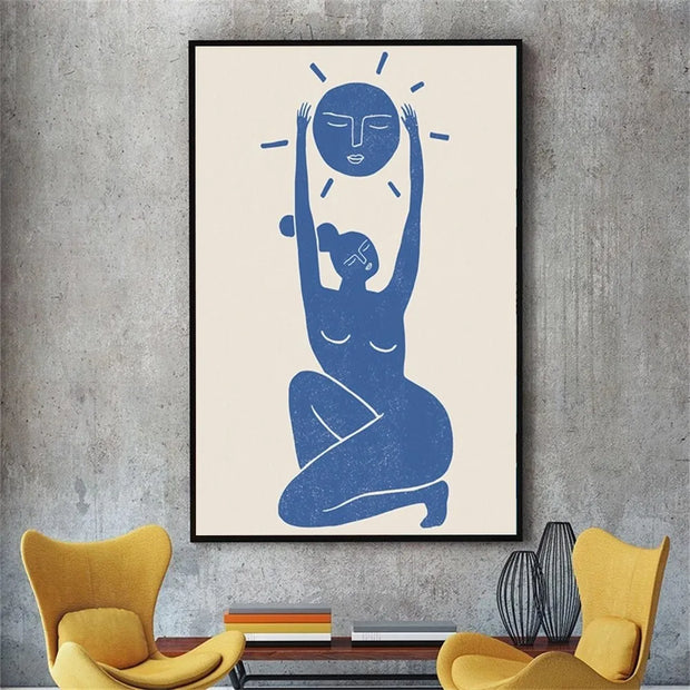 Gambar Abstrak Lind Poster DIY Poster Kraft Paper Vintage Poster Wall Art Painting Study Stickers Big Szie Wall Painting