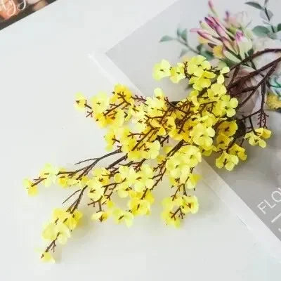 Cherry Blossoms Artificial Flowers Baby's Breath Gypsophila Mother's Day DIY Wedding Home Vase Decoration Faux Flowers Branch