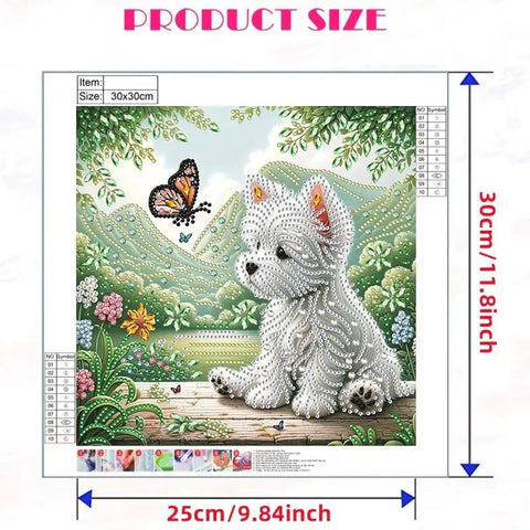 GATYZTORY DIY Diamond Embroidery Cross Stitch Cute Dog Special Shape Round Diamond Painting Mosaic Animal Handicraft Home Decor