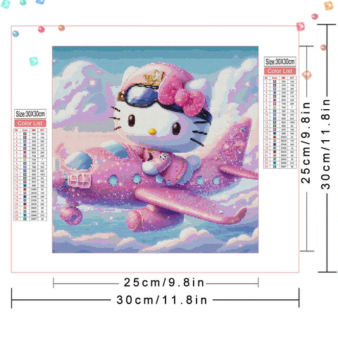 Sanrio Diamond Mosaic Hello Kitty Cross Stitch Embroidery Rhinestones Picture New Arrival Painting Cartoon Decor For Home