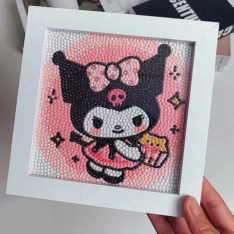 Cartoon Kuromi Diamond Painting Full Diamond Frame Handmade DIY Diamond Painting Children's Gift