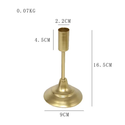 European Gold Candle Holder Metal Candlestick for Wedding Room Table Candle Stand Christmas New Year Bar Party Decoration