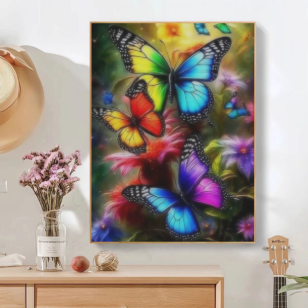 SDOYUNO Butterfly Diamond Painting Kit Flower Animal Full Square Round Drill Mosaic Rose Home Decor Perfect Gift