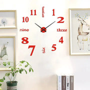 3D Wall Clock DIY Home and Decoration Pocket Watch Sticker Living Room Office Decor Large Digital Modern Clocks Garden