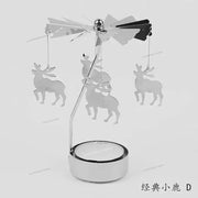 Metal Rotating Spinner Carousel Candle Tea Light Holder Table Rotating Transfer Windmill Decoration Home Elegance Candle Holder