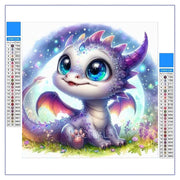 DIY AB Diamond Painting Cute Axolotl Elf Dragon Diamond Embroidery Cartoon Animal Cross Stitch Set Art Home Decoration Gift