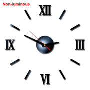 reloj de pared Luminous Wall Clock DIY Quartz Watch Clocks Acrylic Mirror Stickers Horloge Murale Wall Decor Home Decoration HOT