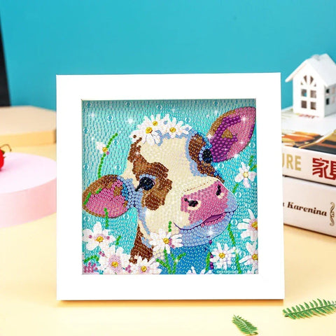 New DIY Children's Number Diamond Painting Cartoon Animal  Art Diamond Embroidery Rhinestone Stickers Set