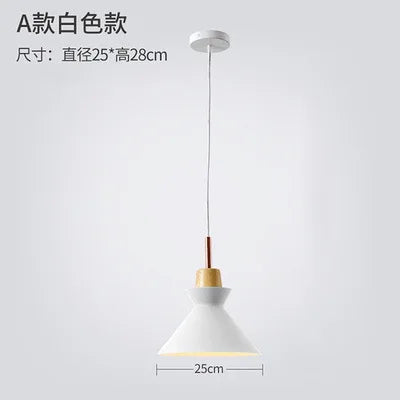 Nordic Combined Solid Wood Pendant Lights Multicolor Aluminum Lamp Shade Hanging Lamp For Home Restaurant Bar Hotel Cafe Decor