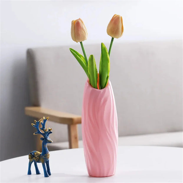 Nordic Style Flower Vase Living Room Decoration Ornaments Modern OrigamiPlastic Vases Pot Flower Arrangements Home Decor