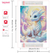 Huacan New Arrivals Diamond Mosaic Animal Full Round Square Drill Painting Dragon Complete Kit Art Gift Home Decor