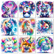 5D DIY Cartoon Diamond Painting Set Colorful Animal Full Diamond Mosaic Embroidery Penguin Fox Bear Cross Stitch Home Decoration