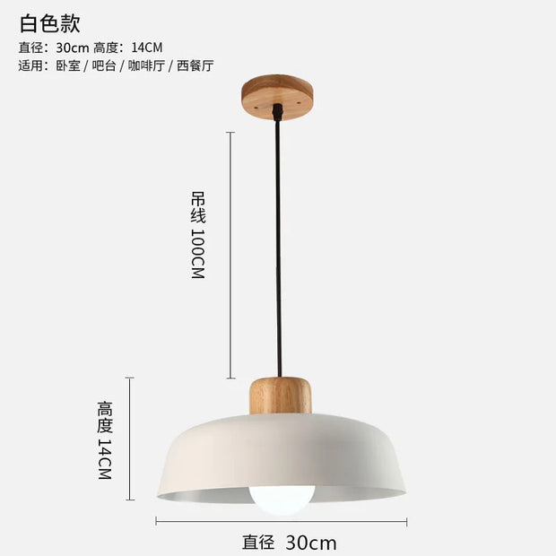 Nordic Combined Solid Wood Pendant Lights Multicolor Aluminum Lamp Shade Hanging Lamp For Home Restaurant Bar Hotel Cafe Decor