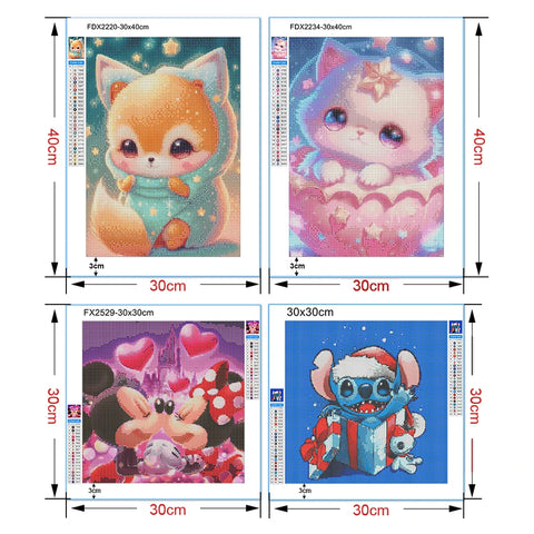 New Cute Little Bear Diamond Painting Art Picture Cartoon Animals Mosaic Cross Stitch Kit Full Diamond Embroidery Home Decor