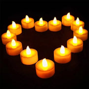 1/12Pcs LED Candle Battery Powered Flameless Tea Candle Fake Candle Lamp Wedding Birthday Party Home Decoration Lamp Candlestick