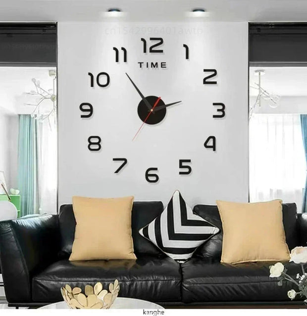 2023 DIY Quartz Clock Fashion Watch Living Room Home Decoration Clock Wall Clocks Acrylic Mirror Stickers Decor Large Garden