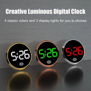 NEW LED Car Clock Touch Type Digital Quartz Watch Mini Luminous Digital Clocks Alloy Electronic Watch Car Internal Accessories