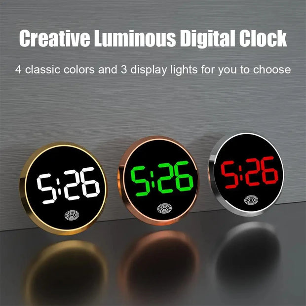 NEW LED Car Clock Touch Type Digital Quartz Watch Mini Luminous Digital Clocks Alloy Electronic Watch Car Internal Accessories