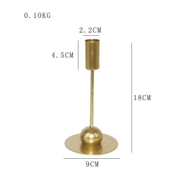 European Gold Candle Holder Metal Candlestick for Wedding Room Table Candle Stand Christmas New Year Bar Party Decoration