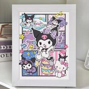 Sanrio Stitch Diamond Stickers DIY Handmade Children's Diamond Embroidery Full Diamond Kuromi Ruby Cartoon Decorative Painting