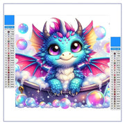 DIY AB Diamond Painting Cute Axolotl Elf Dragon Diamond Embroidery Cartoon Animal Cross Stitch Set Art Home Decoration Gift