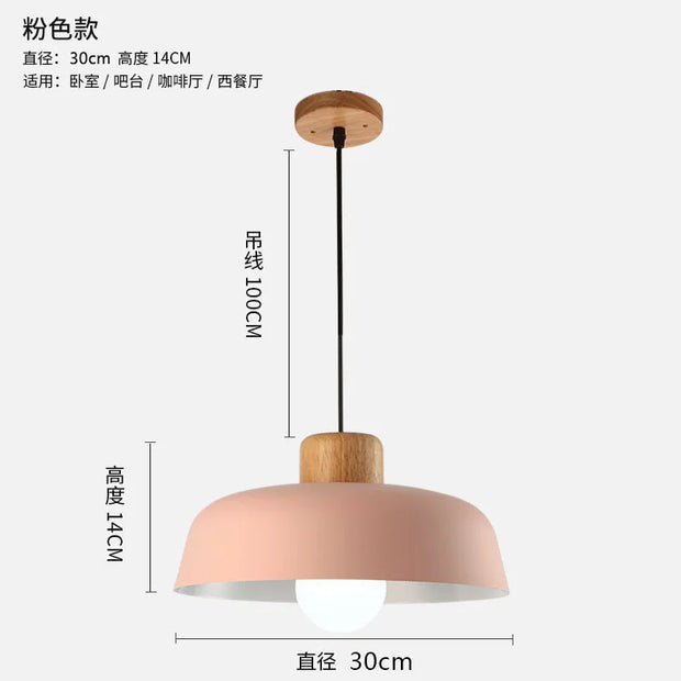 Nordic Combined Solid Wood Pendant Lights Multicolor Aluminum Lamp Shade Hanging Lamp For Home Restaurant Bar Hotel Cafe Decor