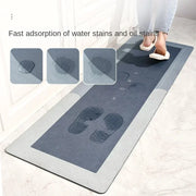 Kitchen Absorbent Mat Non-Skid Waterproof Wipeable Comfort Standing Kitchen Rugs and Mats Wipeable Wash Free Long Strip Carpet