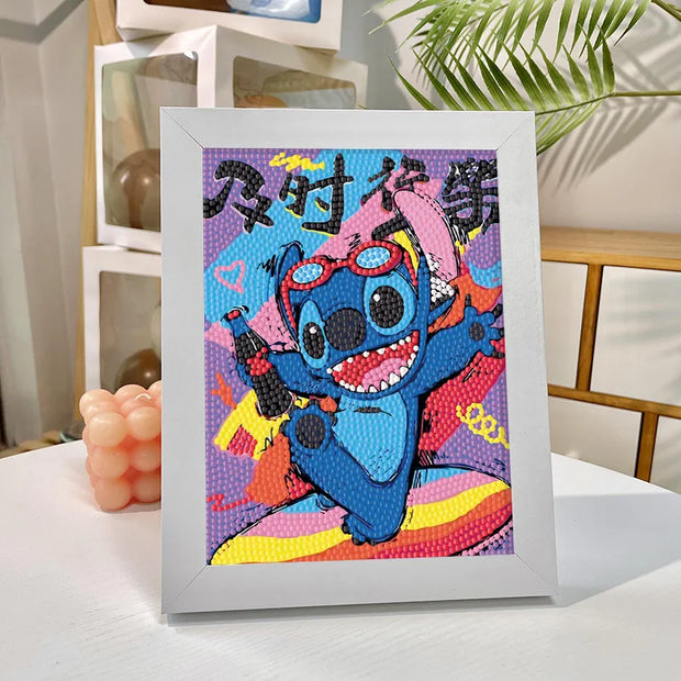 Sanrio Stitch Diamond Stickers DIY Handmade Children's Diamond Embroidery Full Diamond Kuromi Ruby Cartoon Decorative Painting