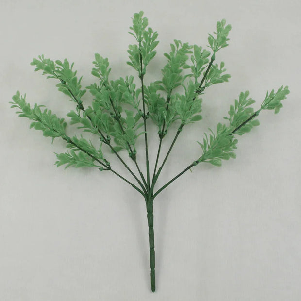 Home Garden Outdoor Wedding Decoration Fake Flower Accessory Plante Artificielle 7 Fork Plastic Fern Grass Green Leaf Fake Plant