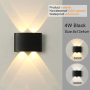 LED Wall Sconces Modern Indoor Outdoor Lamp, White Up Down Wall Mount Lights for Living Room Hallway Bedroom Decor