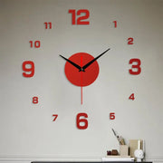 Frameless DIY Wall Clock Decal, Creative, Silent, Living Room, Office Decoration